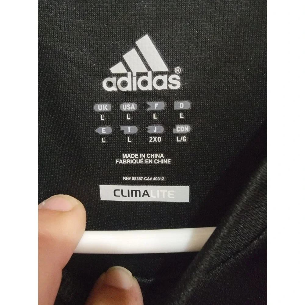 Adidas F50 Men's Large Black White‎ Climalite Training Jersey Soccer Shirt L